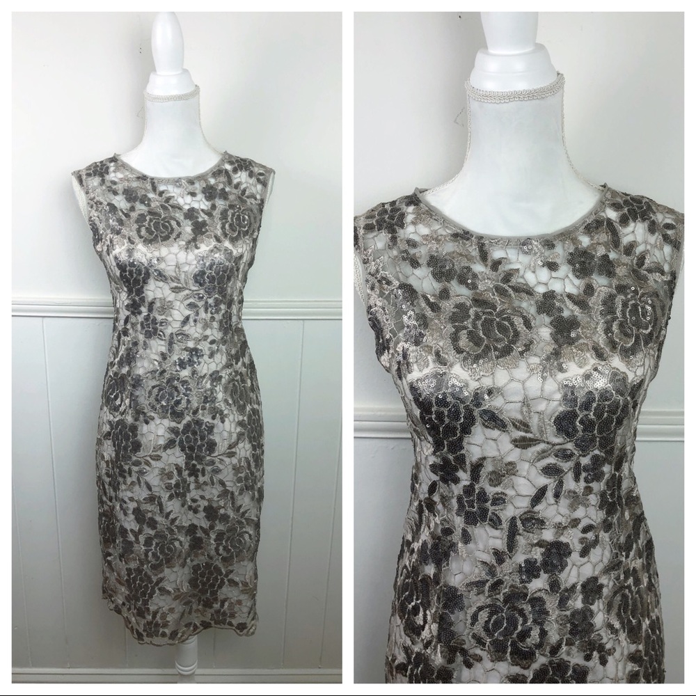 👑⚜️Adrianna Papell Floral Lace Dress⚜️👑